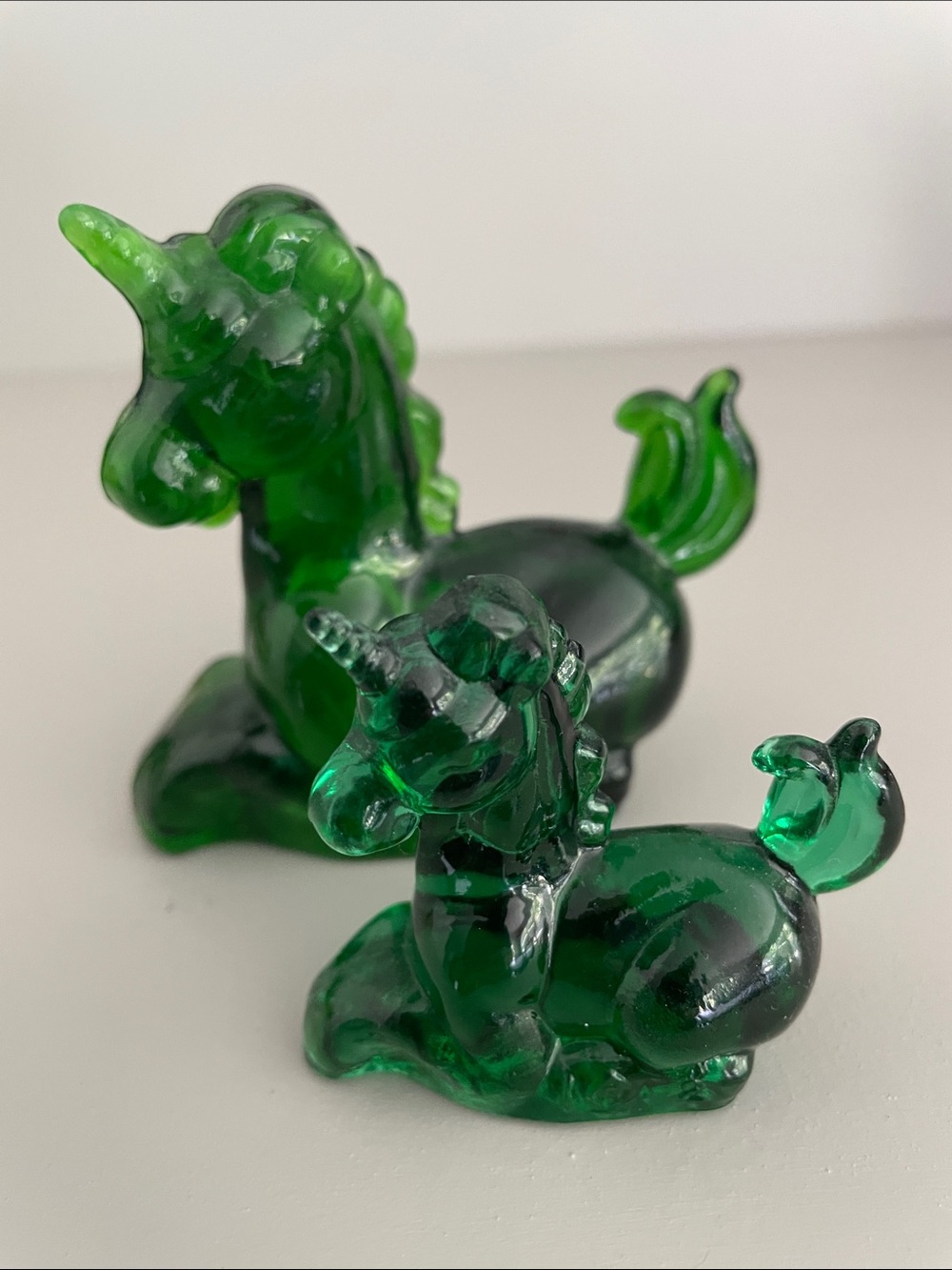 Boyd Glass lucky the unicorn and little lucky the unicorn Nile green.
